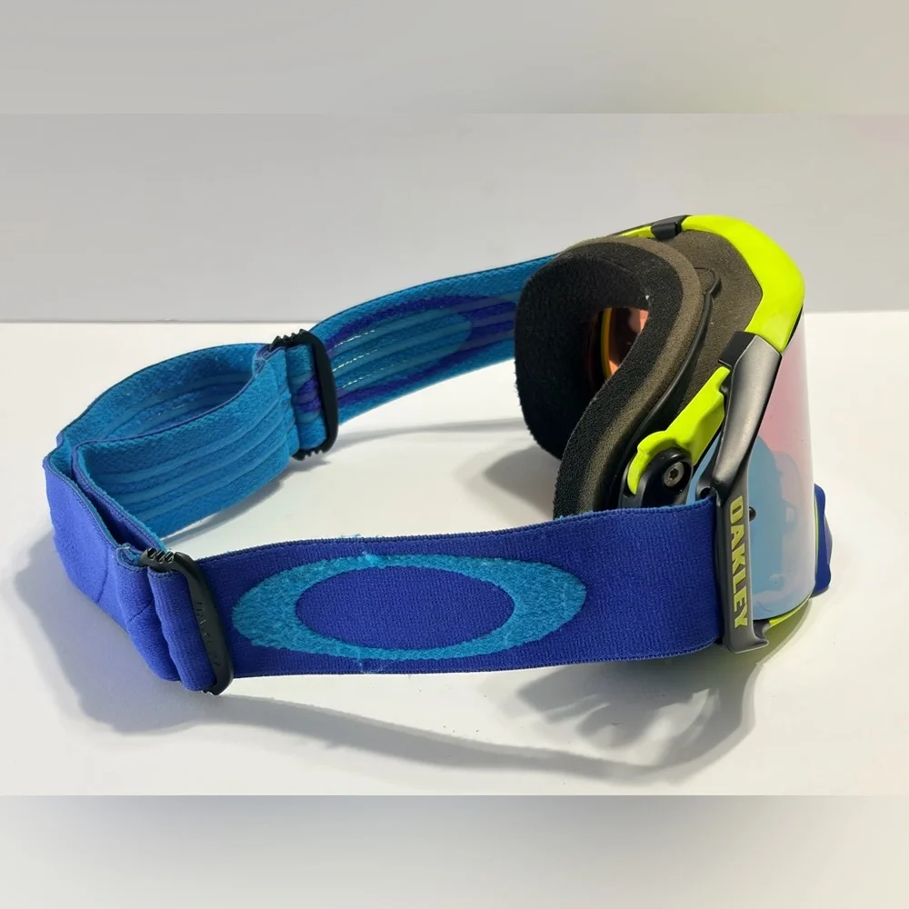 OAKLEY Airbrake MX Hazard Green Blue PRIZM MX SAPPHIRE Goggles
